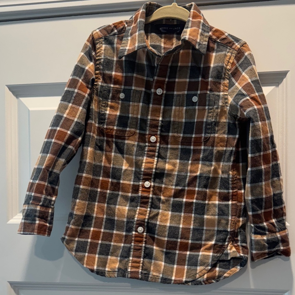 Janie and Jack Multicolor Plaid Button-Down Shirt